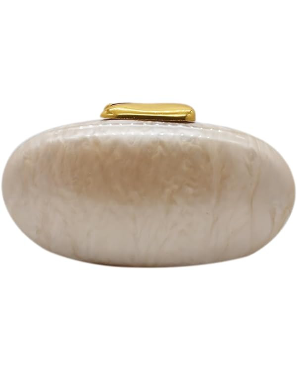 Acrylic Clutch Purse for Women Egg Shape Acrylic Handbags Cute Wedding Party Shoulder Crossbody B... | Amazon (US)