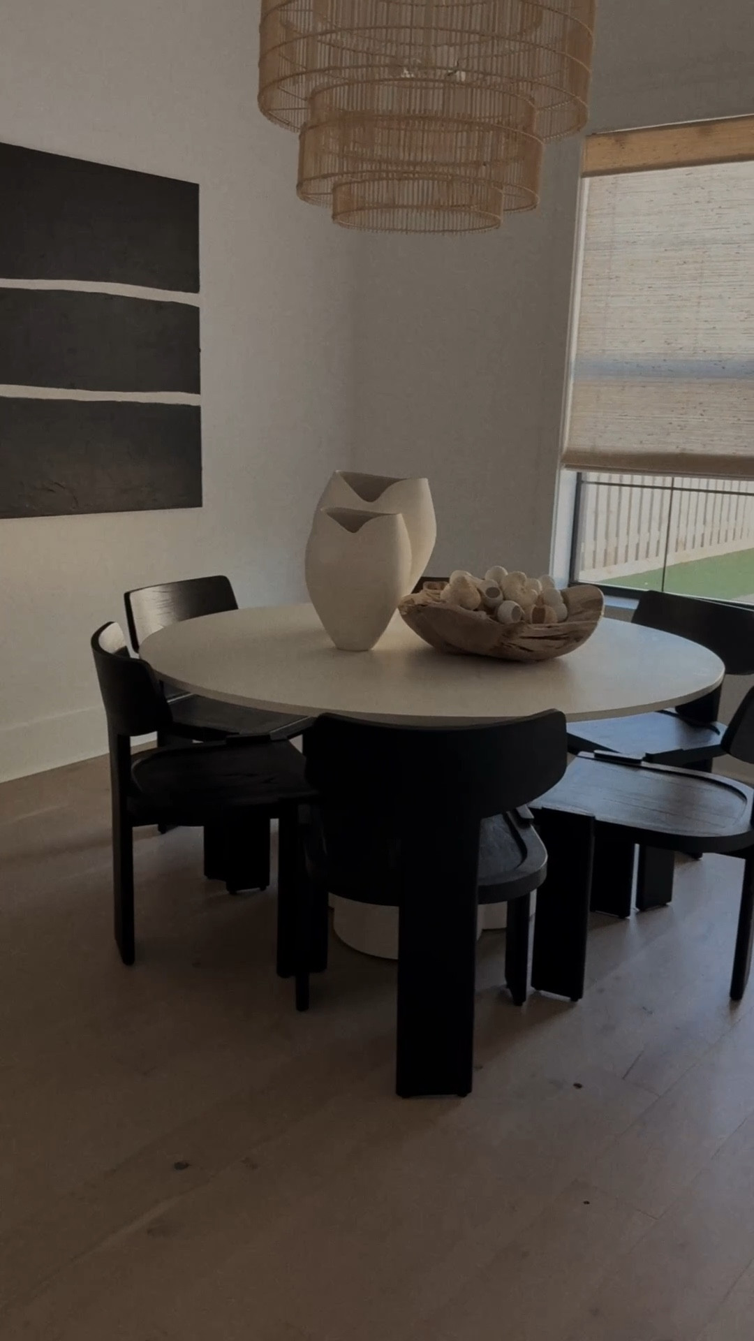 dining table + chairs + vessels + lighting // bar stools 

#LTKHome #LTKOver40