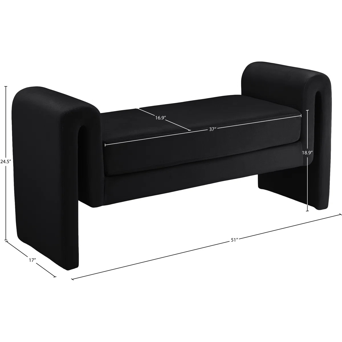 Horstfried Velvet Upholstered Bench | Wayfair North America