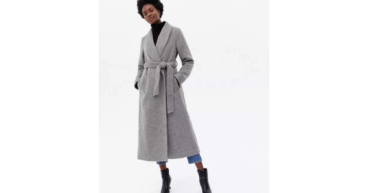 Pale grey wool clearance coat