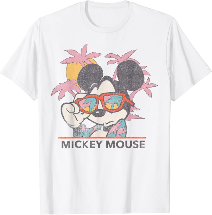 Disney Mickey And Friends Mickey Mouse Tropical Portrait T-Shirt | Amazon (US)