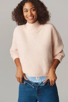 Pilcro Mock-Neck Chunky Sweater | Anthropologie (US)