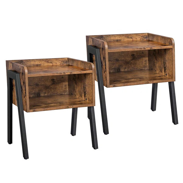 Shira Tray Top End Table Set with Storage (Set of 2) | Wayfair North America