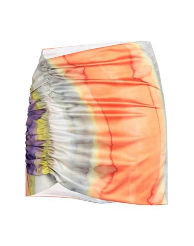 Nineminutes Mini Gonna In Raso Stampato Woman Mini skirt Orange Size 10 Polyester, Elastane | YOOX (US)