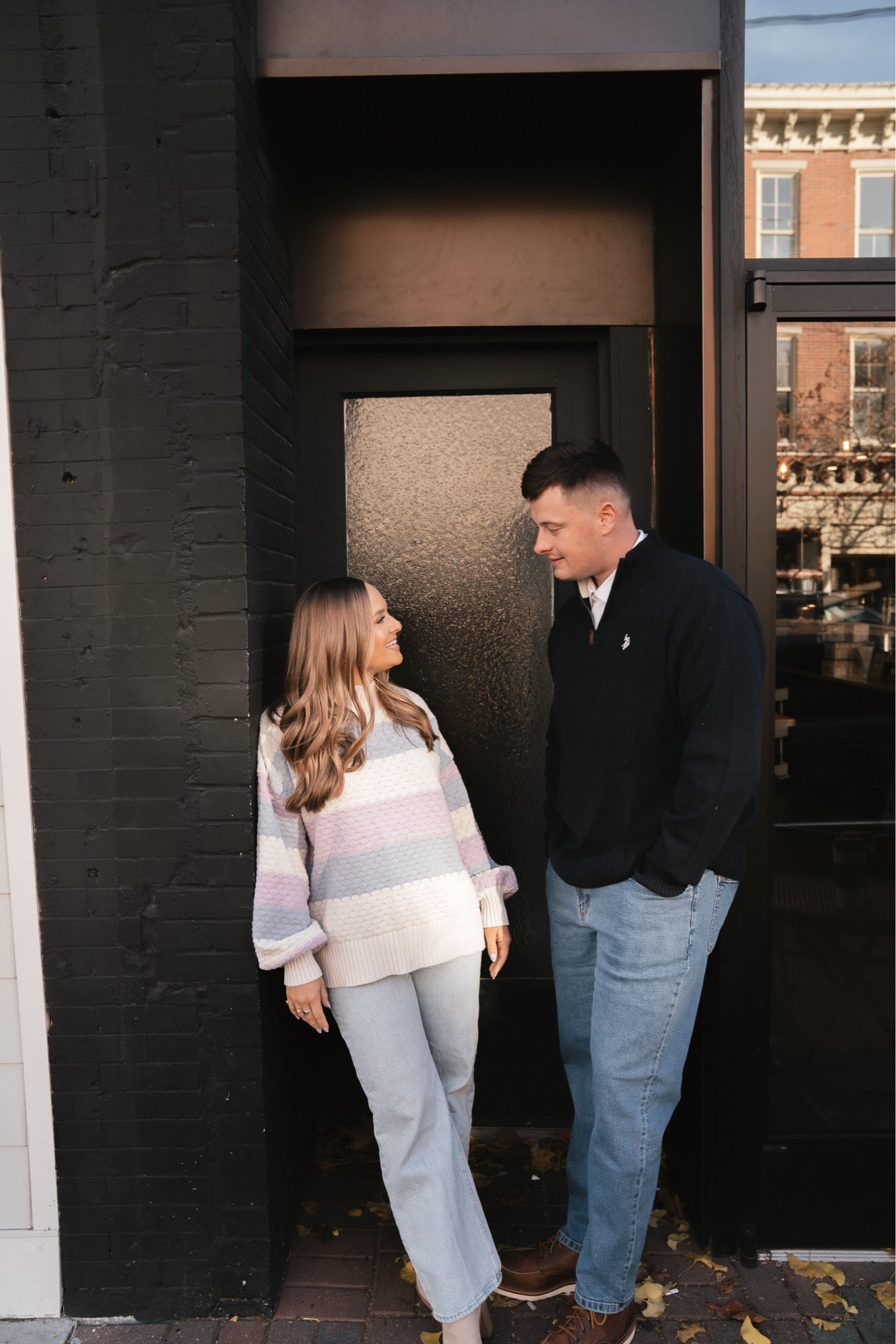 Engagement photos. Engaged. Coffee. Bride. groom. Wedding. sweater. Petal and pup. Fall ootd. Outfit of the day. Abercrombie and fitch jeans. Mens polo sweater. Mens jeans. Love  

#LTKWedding #LTKStyleTip #LTKShoeCrush