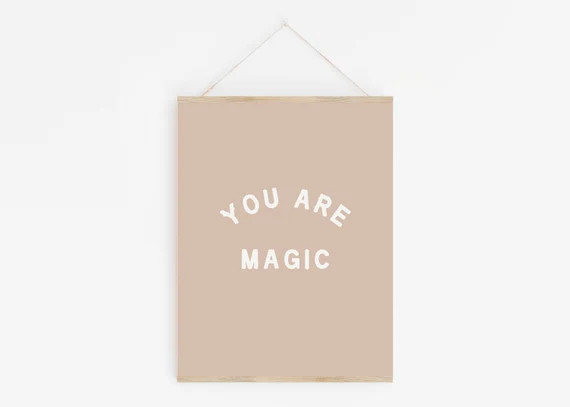 You Are Magic  Pink  Kids Print  Nursery Print  Kids - Etsy | Etsy (US)