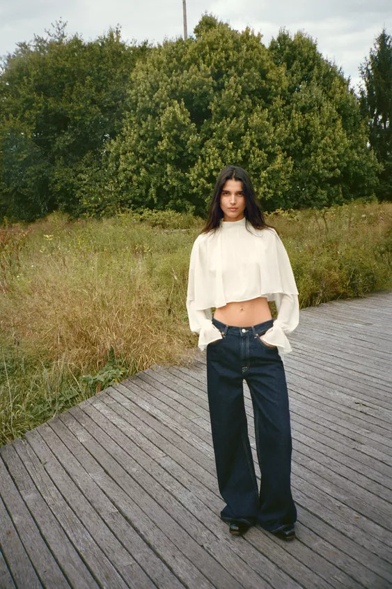 GEORGETTE CAPE TOP | Zara US