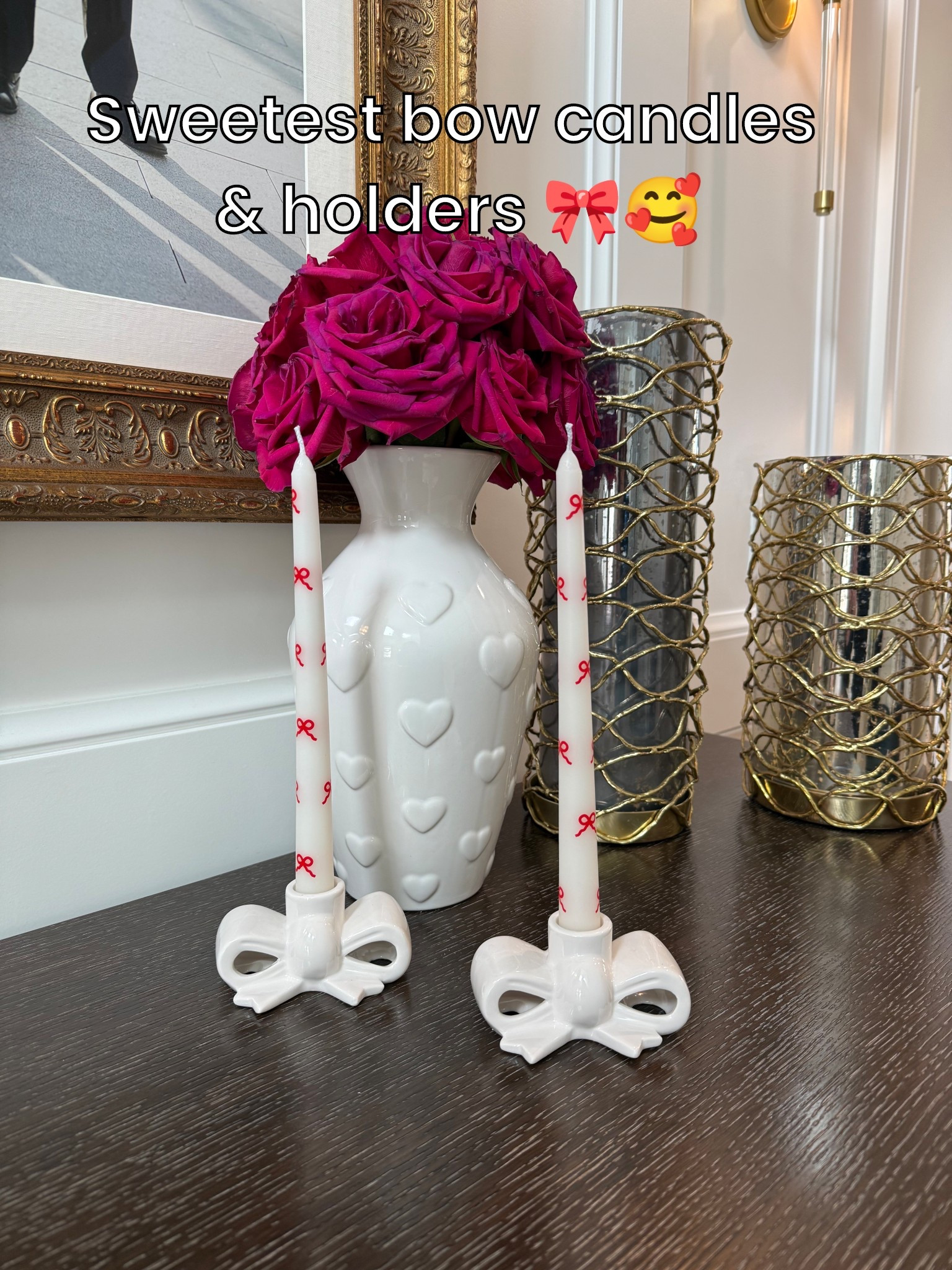 How adorable are these bow candle holders and bow candlesticks!? And all of these total around $20. Would be an amazing gift for a bestie, teacher, sister or Mom. 💗 And that precious vase is around $20 too! Seriously Walmart is crushing it with their valentines decor 😍🙌🏼💘

#LTKValentine #LTKHome #LTKmomlife
