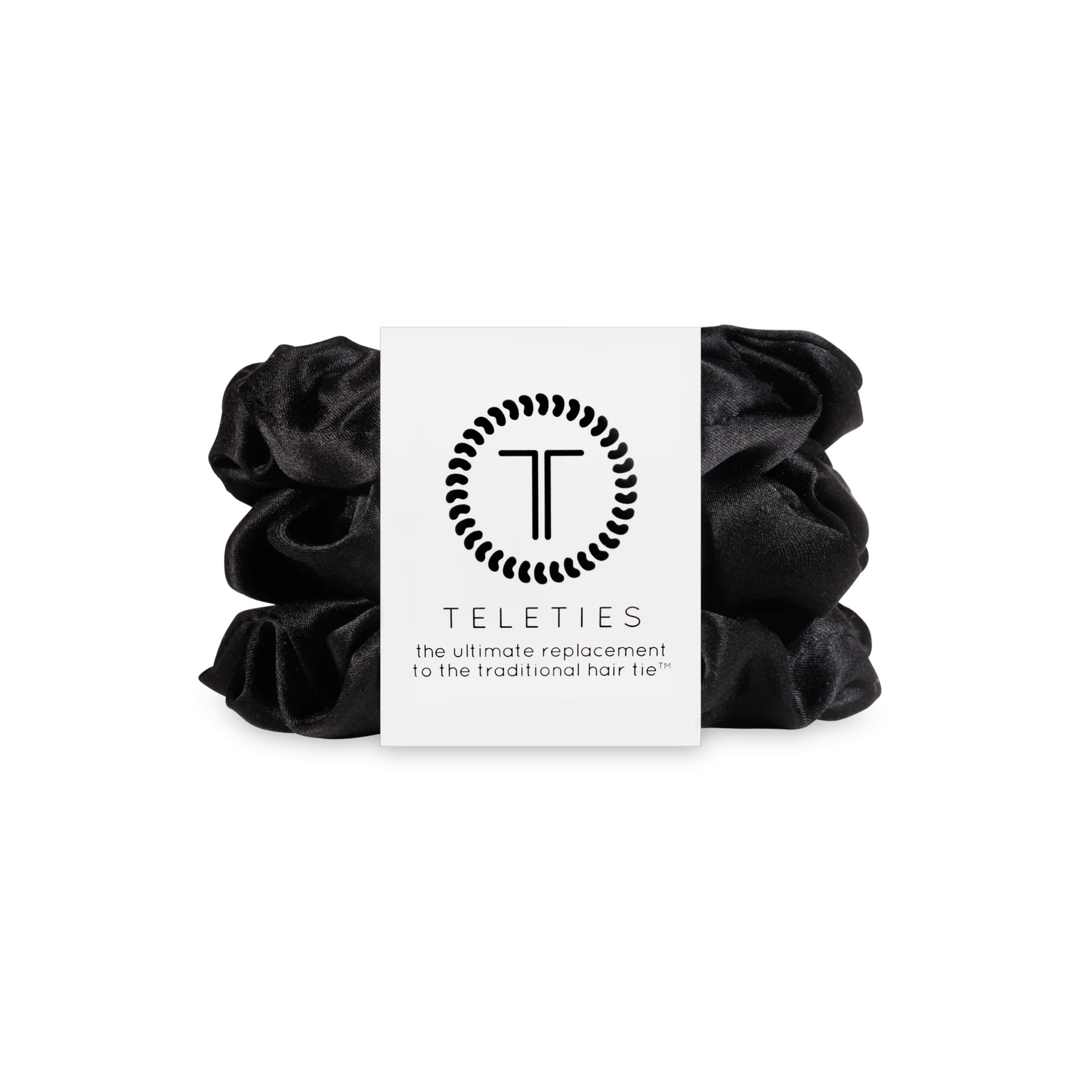 Jet Black Large Scrunchie | TELETIES