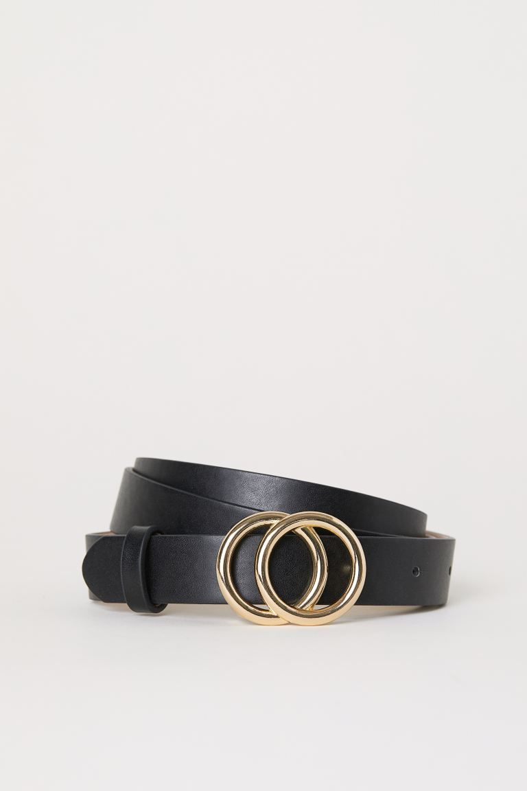 Belt in grained imitation leather with a metal buckle. Width approx. 2.2 cm. | H&M (UK, MY, IN, SG, PH, TW, HK)