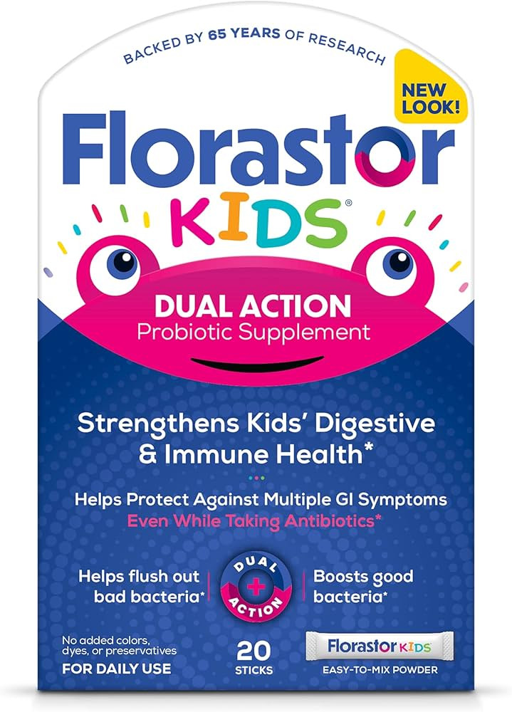 Florastor Kids Dual Action Probiotic Supplement, Strengthens Kids' Digestive & Immune Health, 20 ... | Amazon (US)