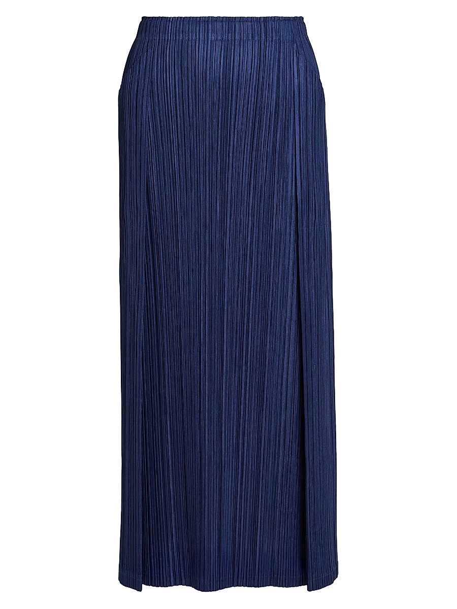 Women's Plissé Maxi Skirt - Navy | Saks Fifth Avenue