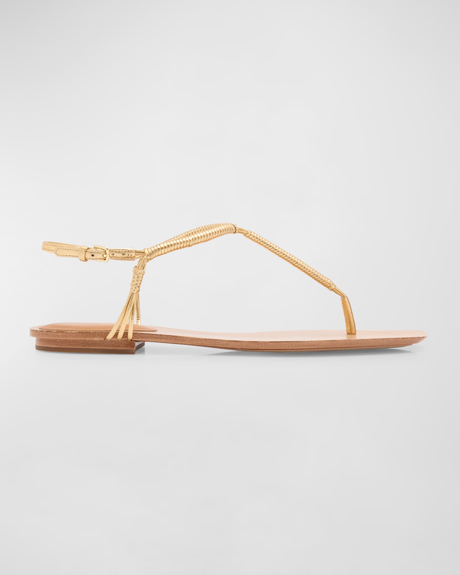 Amelia Metallic Thong Slingback Sandals | Neiman Marcus