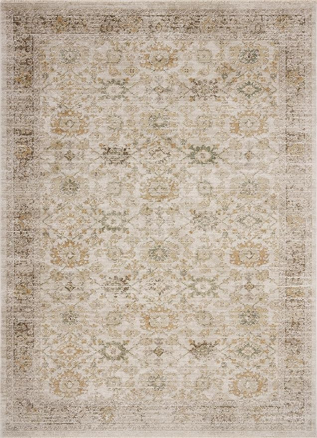 Loloi Magnolia Home by Joanna Gaines Pace Collection PAC-04 Natural/Multi 9'-6" x 9'-6" Round Are... | Amazon (US)