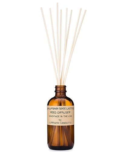 Pumpkin Spice Latte Reed Diffuser Set 3oz | Handmade in the USA by Lorenzen Candle Co | Amazon (US)