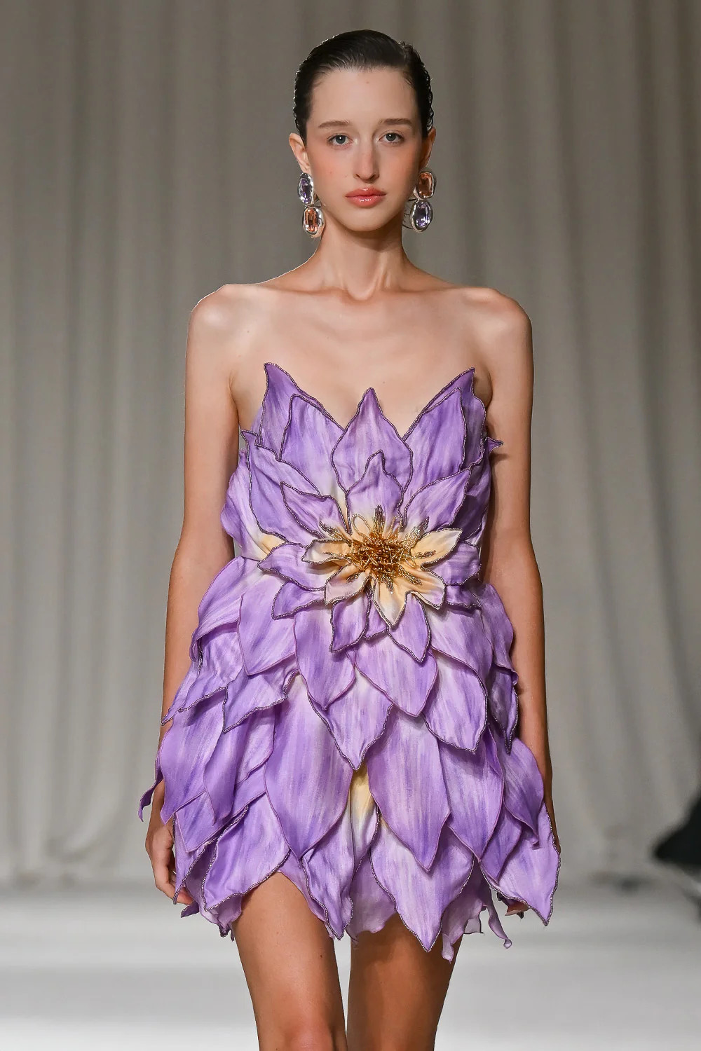 TULLE PINA FLOWER MINI DRESS (RUNWAY) | PatBO