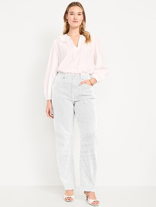 High-Waisted Baggy Barrel Jeans | Old Navy (US)