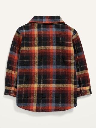 Long-Sleeve Plaid Pocket Shirt for Baby | Old Navy (US)