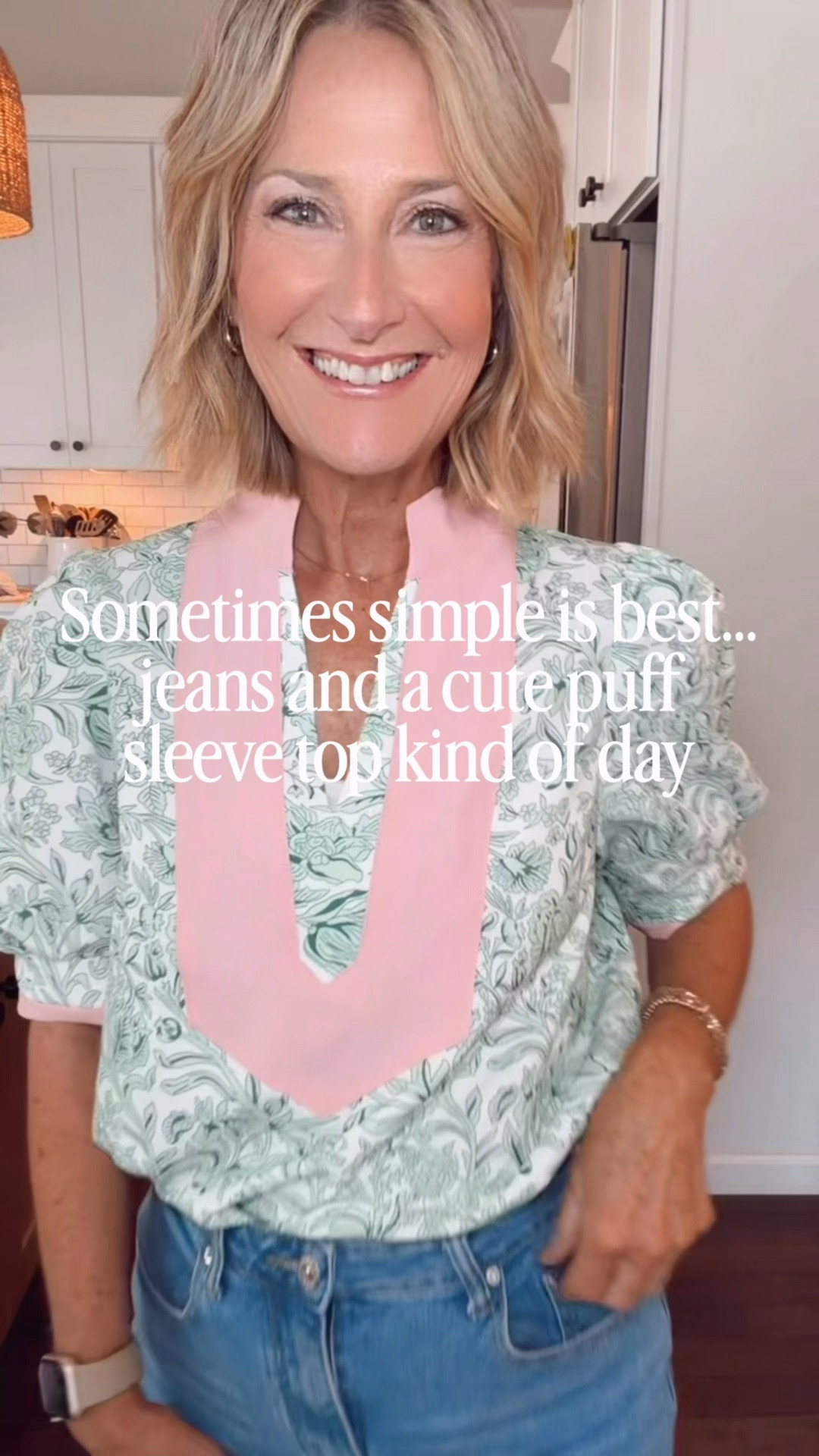 Love this adorable top with puff sleeves and cute details.  Comes in other prints.

#LTKgrwm #LTKootd #LTKOver40