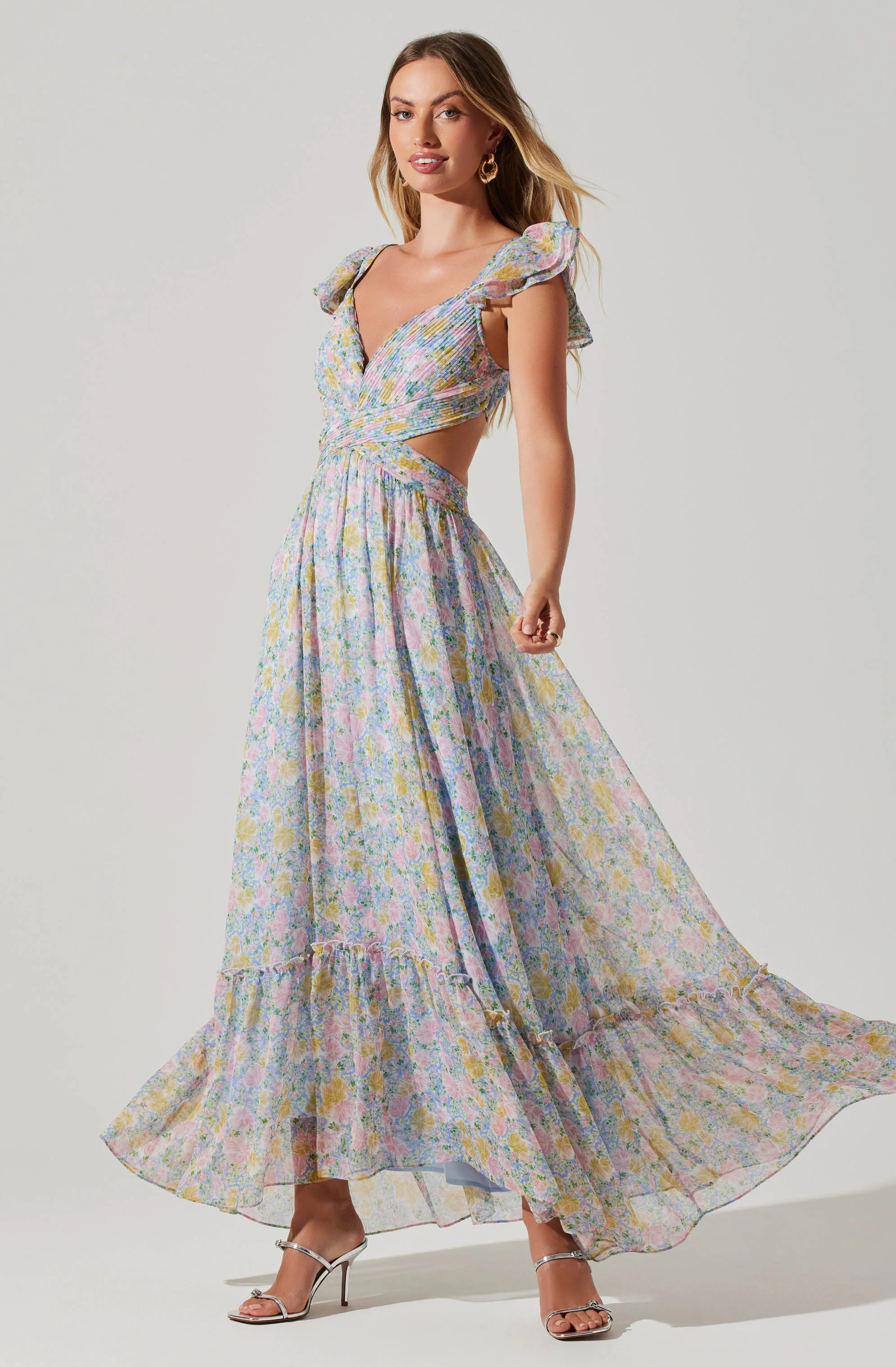 Primrose Floral Strappy Back Maxi Dress | ASTR The Label (US)