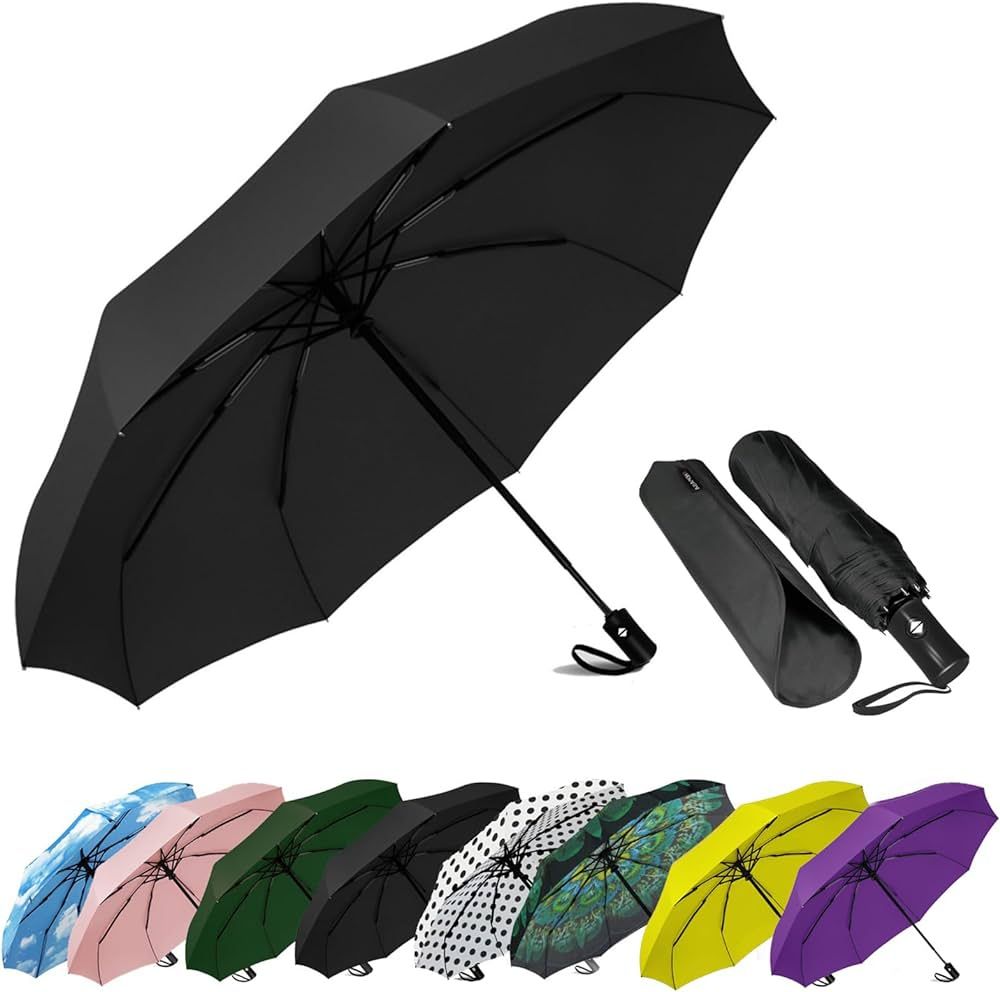 SIEPASA Windproof Travel Compact Umbrella-Automatic Umbrellas for Rain-Compact Folding Umbrella, ... | Amazon (US)
