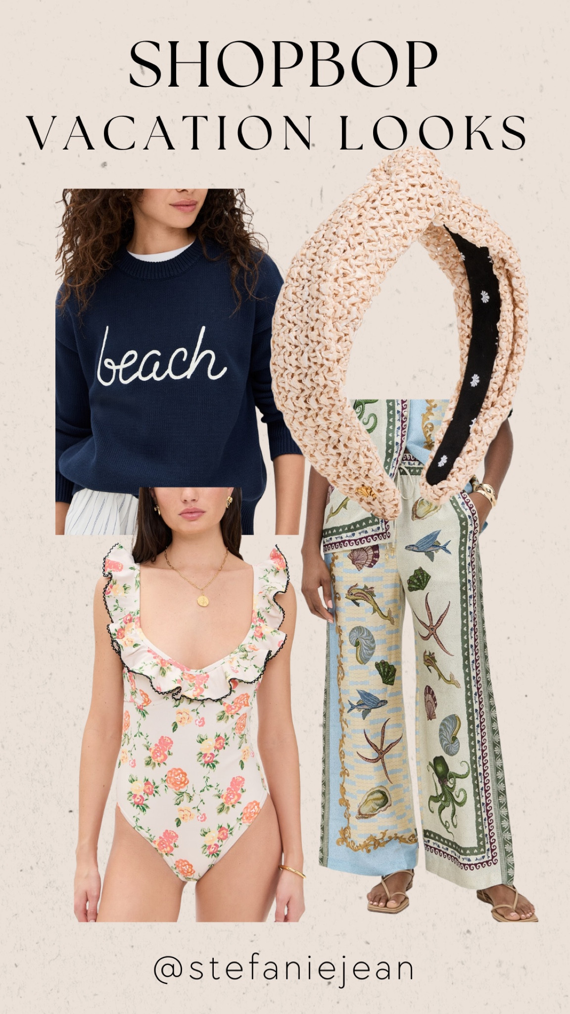 Vacation faves from ShopBop like this cozy beach sweater and rattan headband. Resort wear for your next destination 

#LTKSwim #LTKSaleAlert #LTKTravel