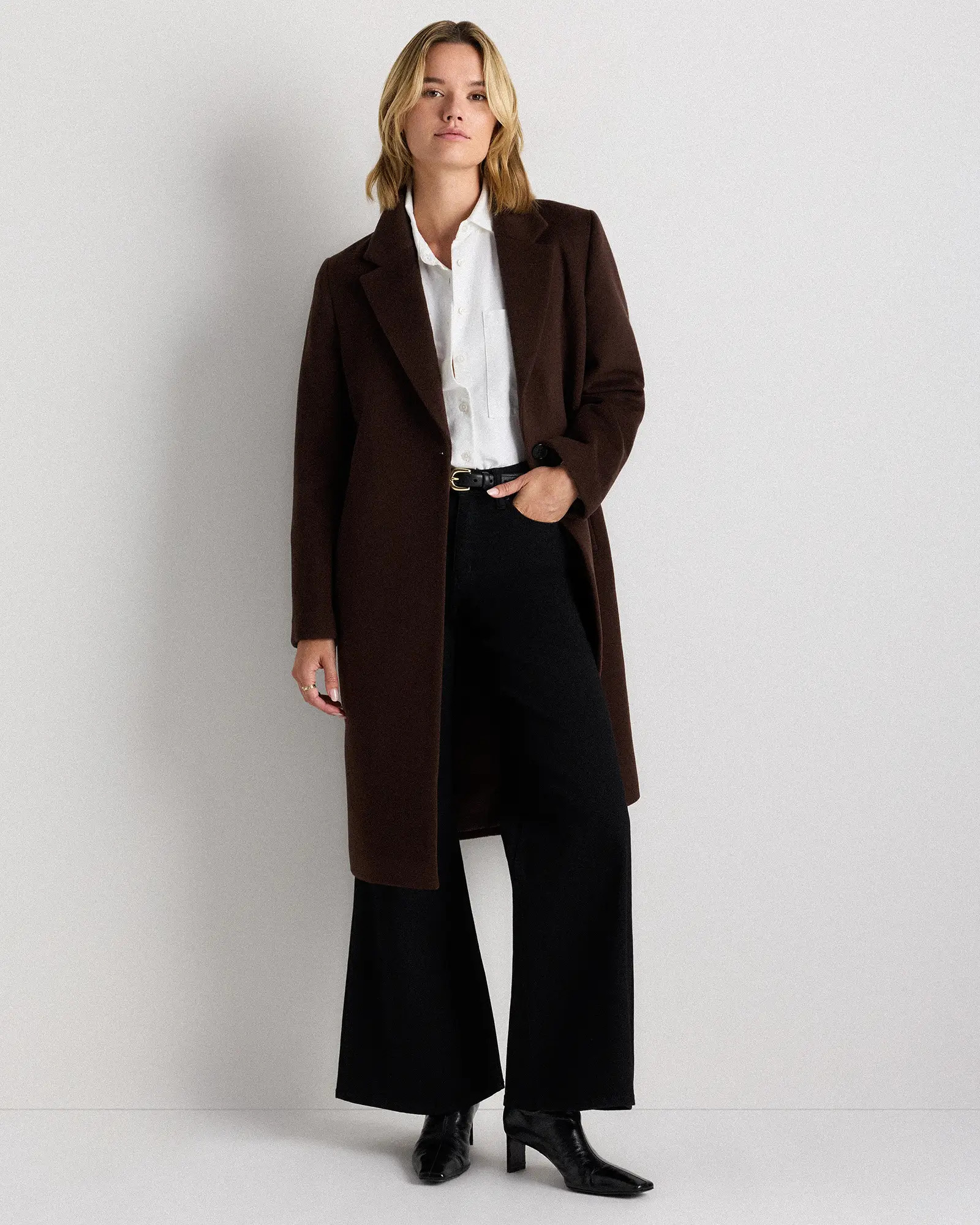 Wool Cashmere Classic Single-Breasted Coat | Quince