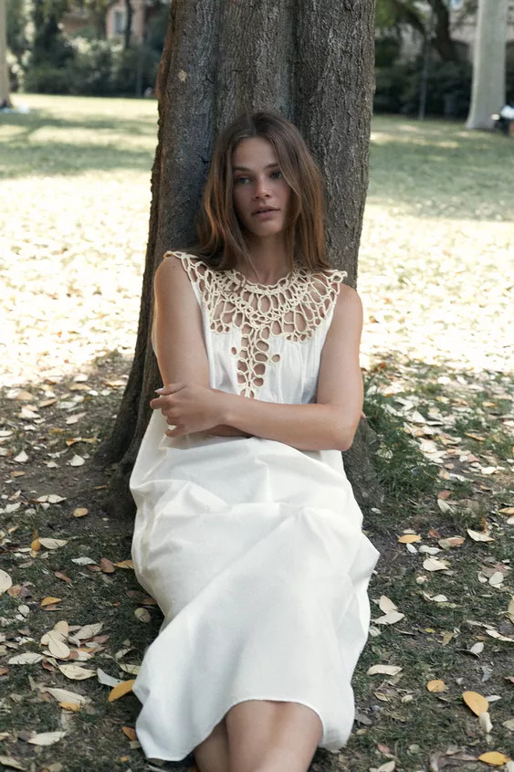 LIMITED EDITION COMBINATION COTTON DRESS | Zara US