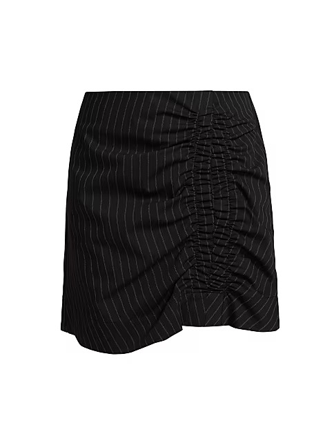 Pin-Striped Stretch Twill Miniskirt | Saks Fifth Avenue