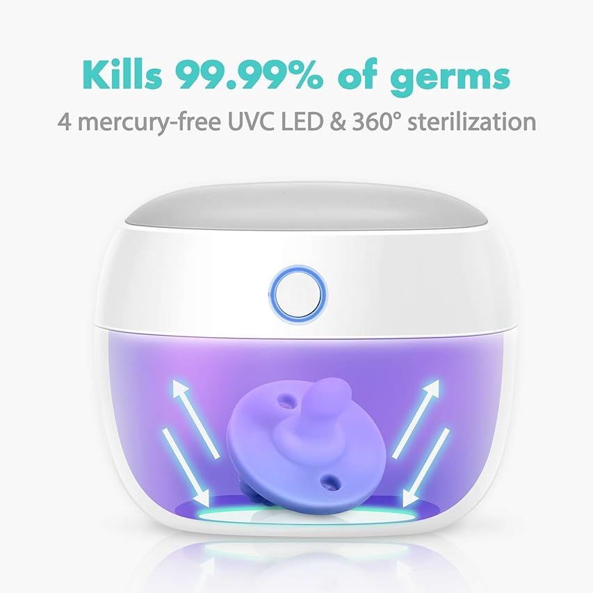 Papablic Portable UV Light Sterilizer, Mini UV-C Sanitizer Box for Pacifier and More, 99.99% Sterili | Amazon (US)