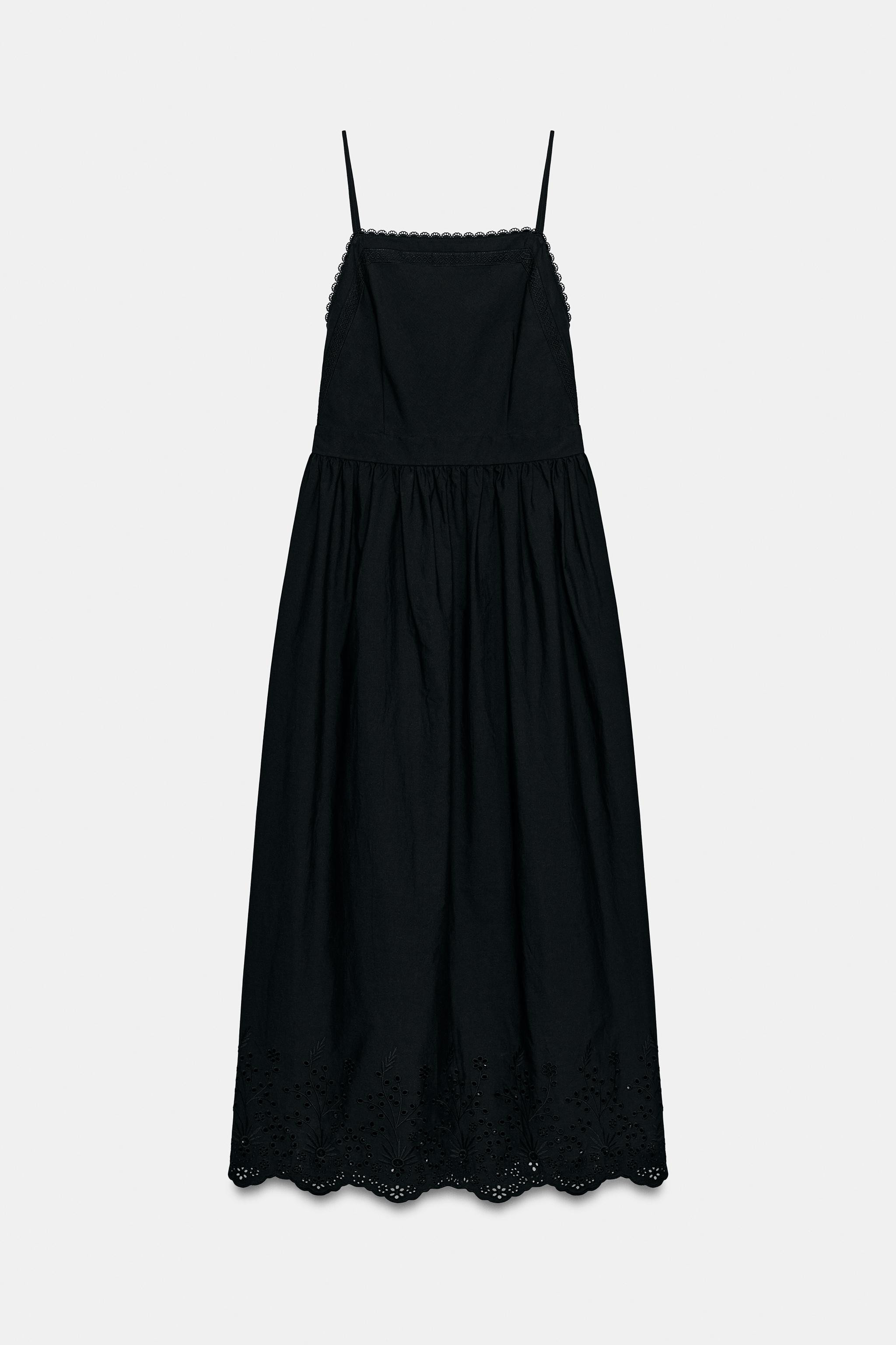 MIDI DRESS WITH CUTWORK EMBROIDERY | Zara UK