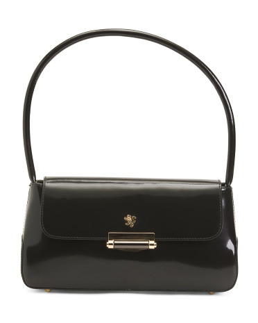 Made In Italy Leather Baguette With Radica Flap Over | TJ Maxx