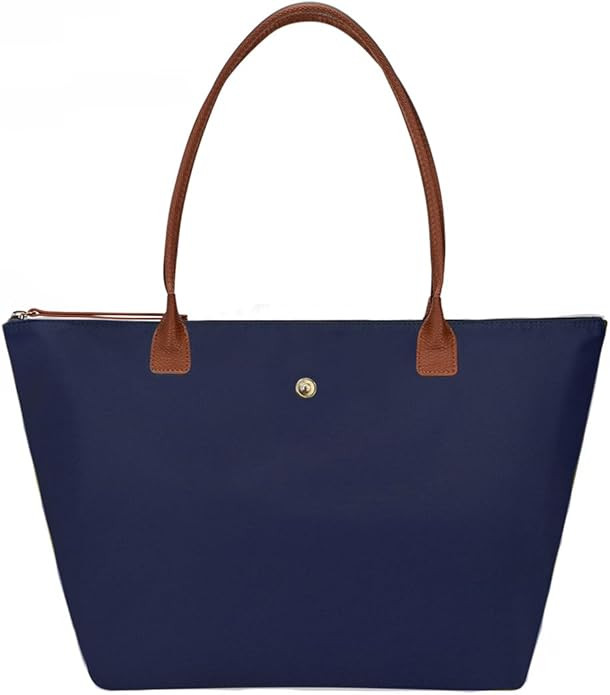 GM LIKKIE Women's Foldable Nylon Tote Bag, Lightweight Shoulder Purse with Top Handle, Spacious H... | Amazon (US)