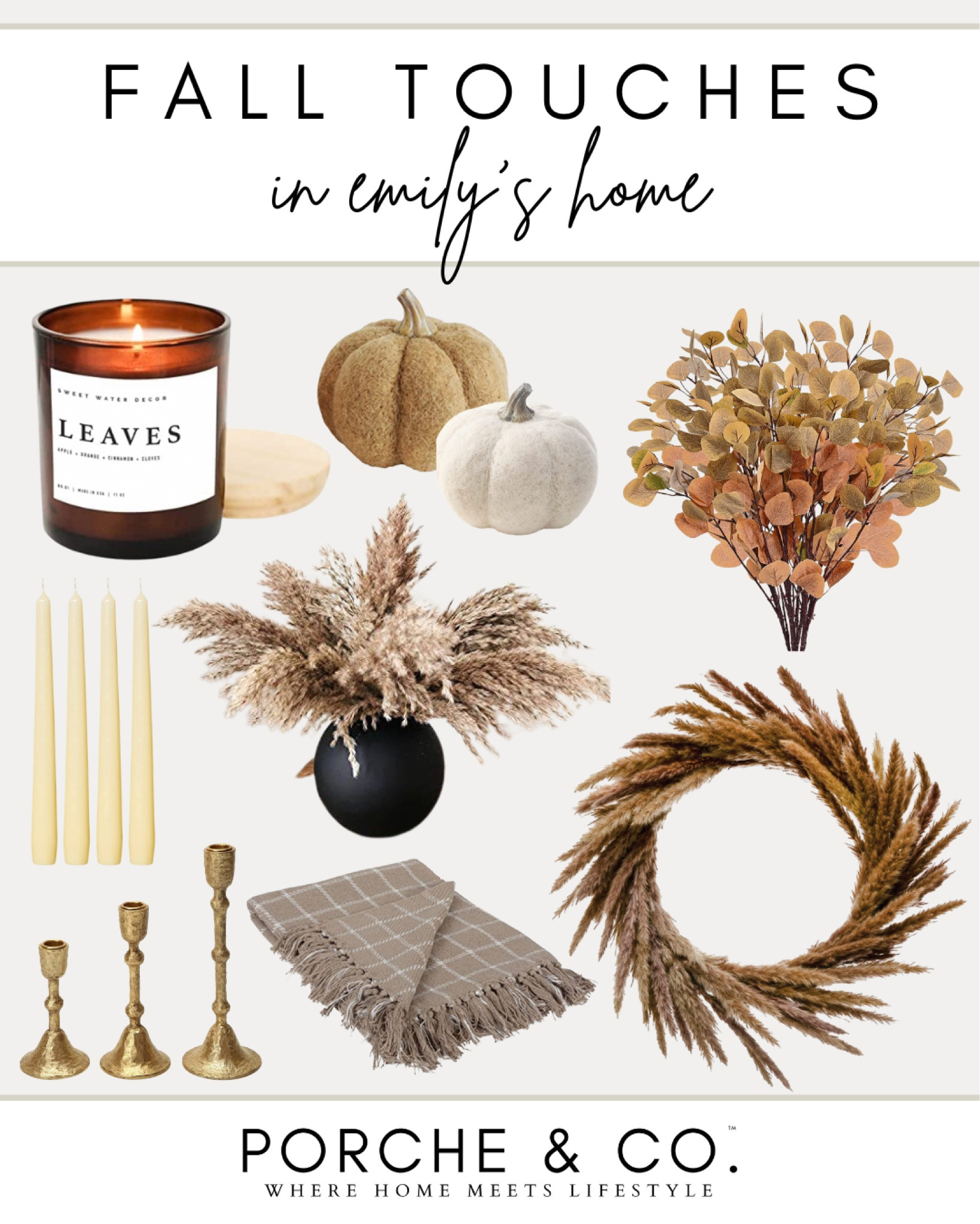 Fall decor, fall touches, fall faux stems, pampas grass, fall candle, candle sticks, faux pumpkin, fall wreath #falldecor #fallhomedecor 

#LTKhome #LTKSeasonal #LTKHalloween