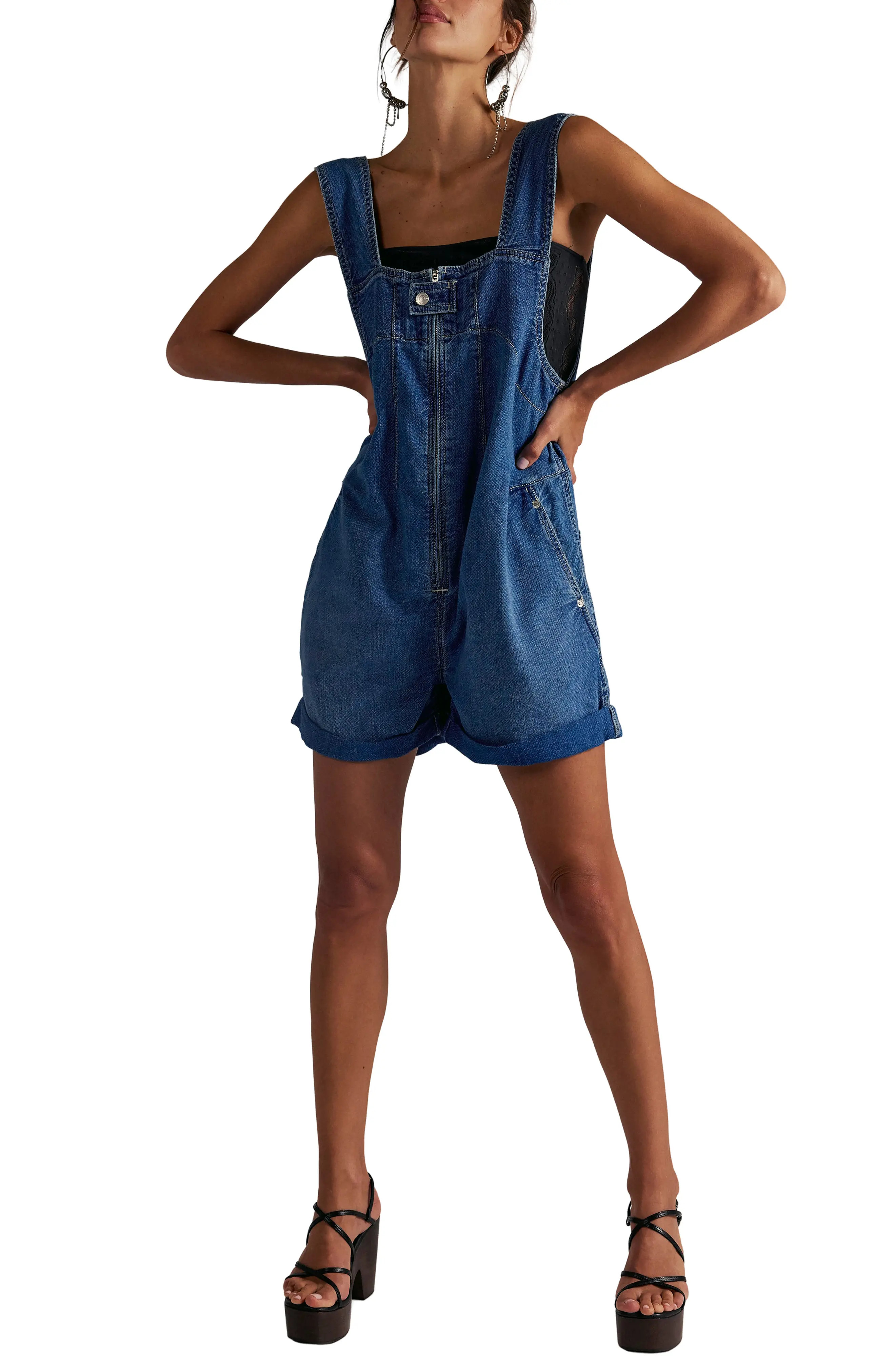 Free People Jude Cotton Shortalls (Women) | Nordstrom | Nordstrom