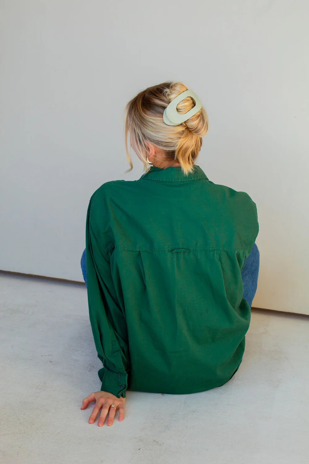 Green Circle Cutout Flat Claw Clip | Shop Andi