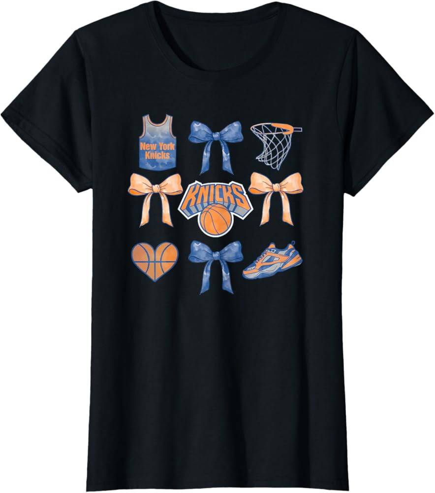 NBA New York Knicks Bow Grid T-Shirt | Amazon (US)