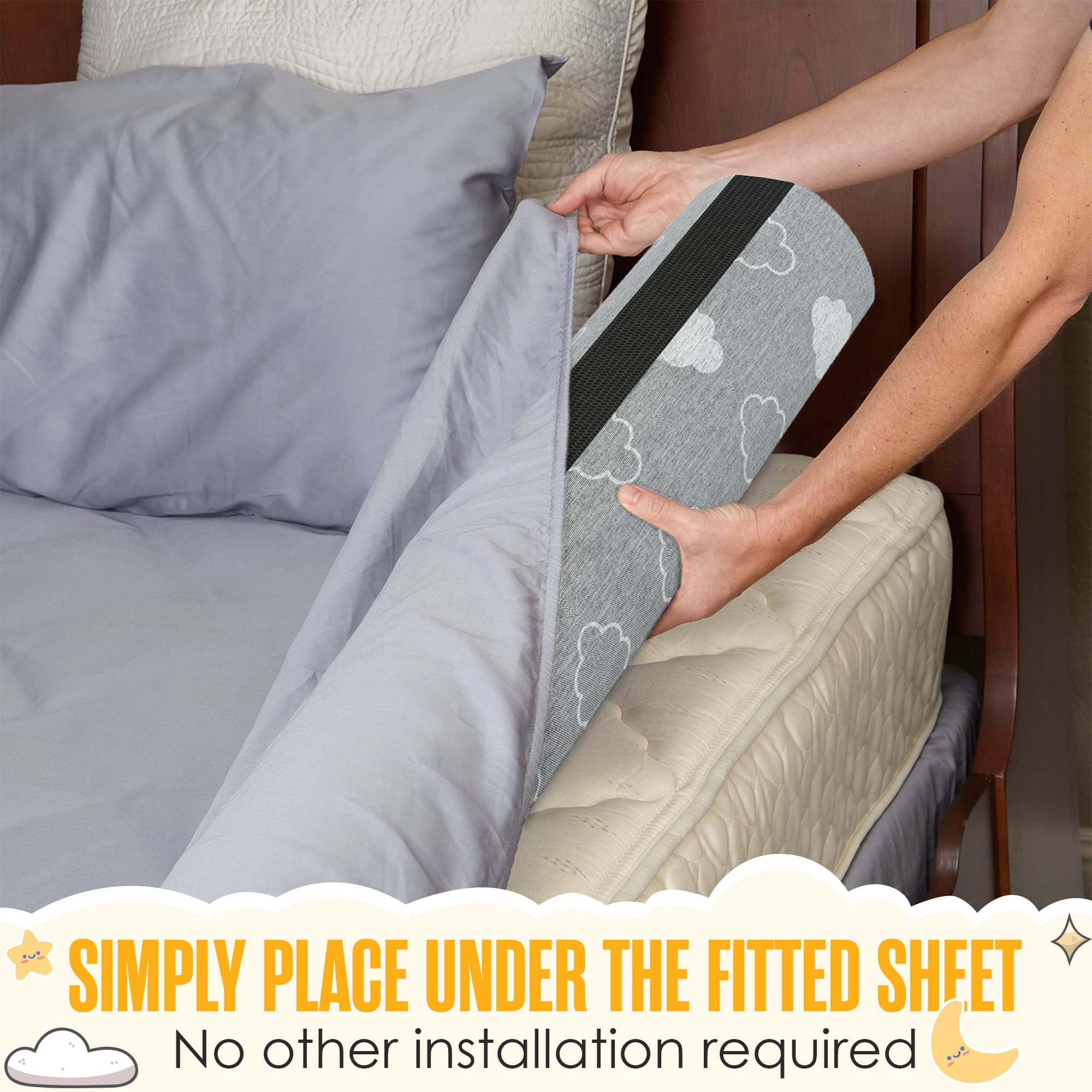 Sleepah Bed Rail for Toddlers (1 Pack) Memory Foam Bed Bumper Guard w Dual Non-Slip Pads (Top & B... | Amazon (CA)