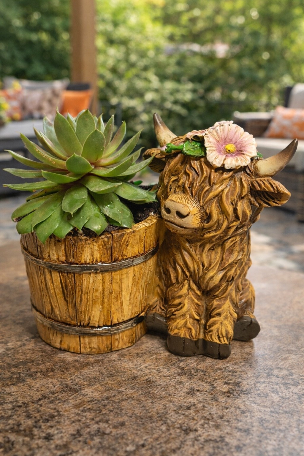 Love my little highland cow mini planter from @hobbylobby 

#LTKOver40 #LTKmomlife #LTKHome