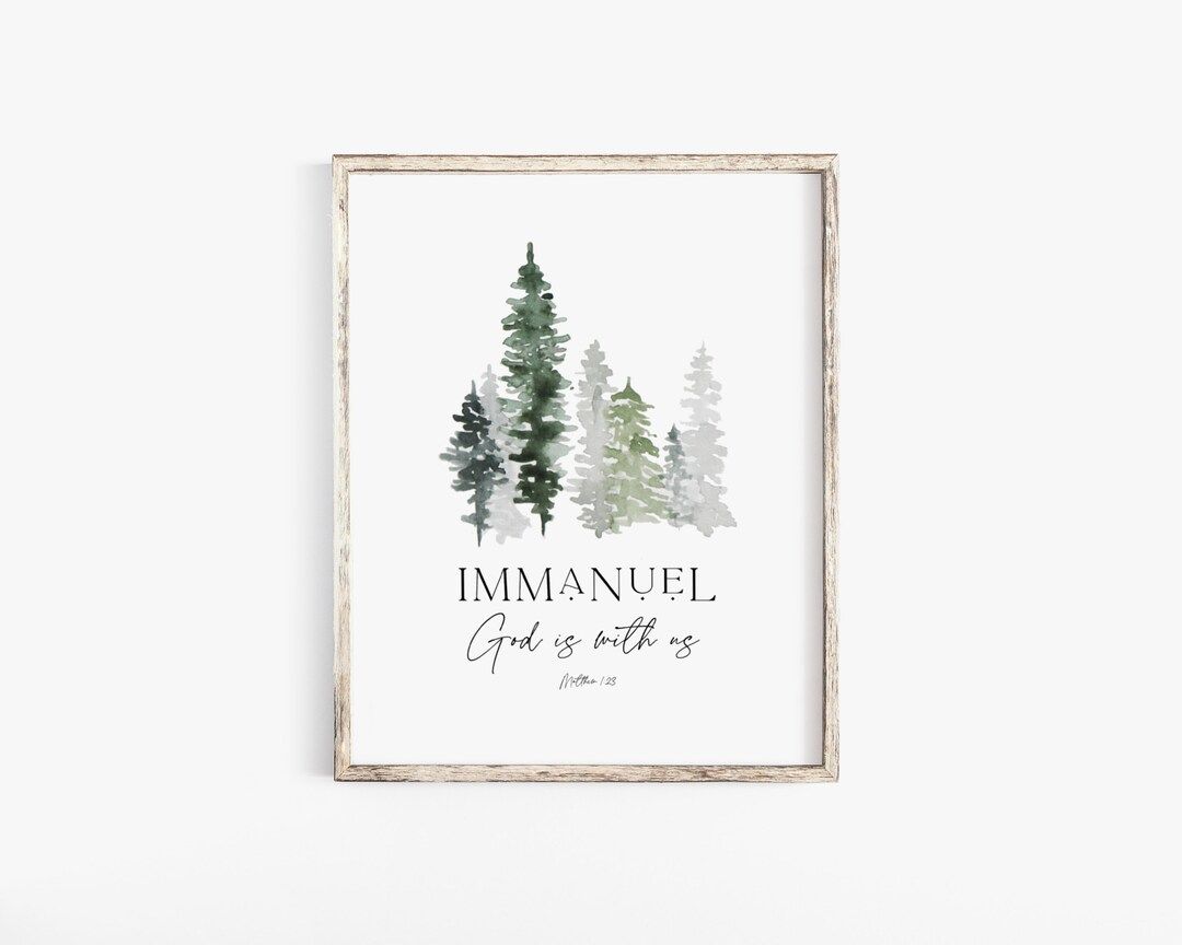 Immanuel  God is With Us  Matthew 1:23  Instant Download  - Etsy | Etsy (US)