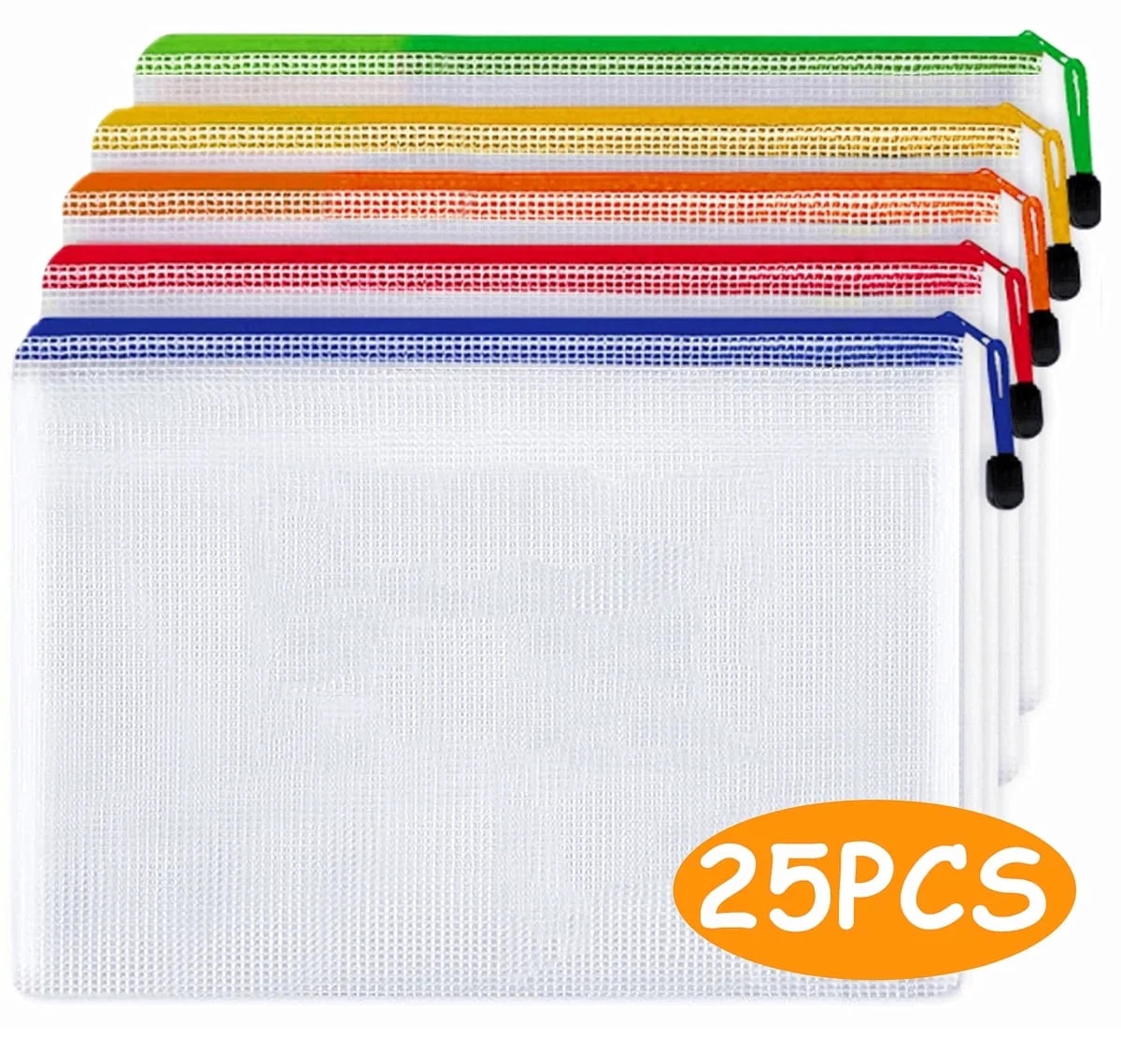 Plastic File Folders Envelops Mesh Zipper Pouch Document Holder Bag for Organizing, Waterproof, L... | Walmart (US)