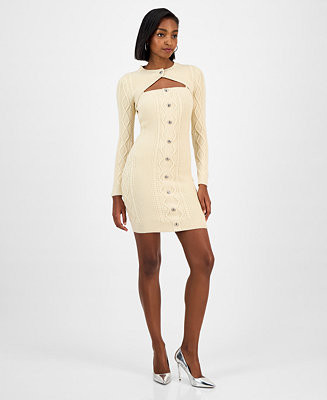 Women's Daphne Detachable Shrug  Long Sleeve Dress | Macy's