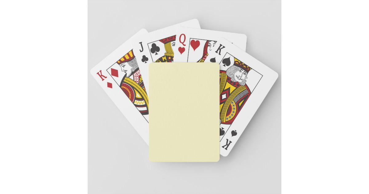 Butter Yellow Solid Color Poker Cards | Zazzle | Zazzle