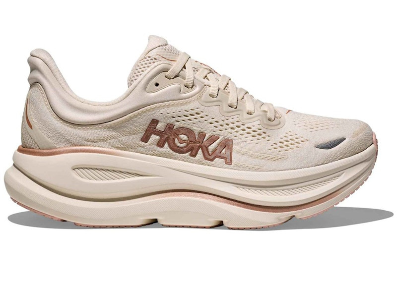 Hoka One One Bondi 9 (Women's) Sneakers in Oat Milk/Rose Gold | StockX