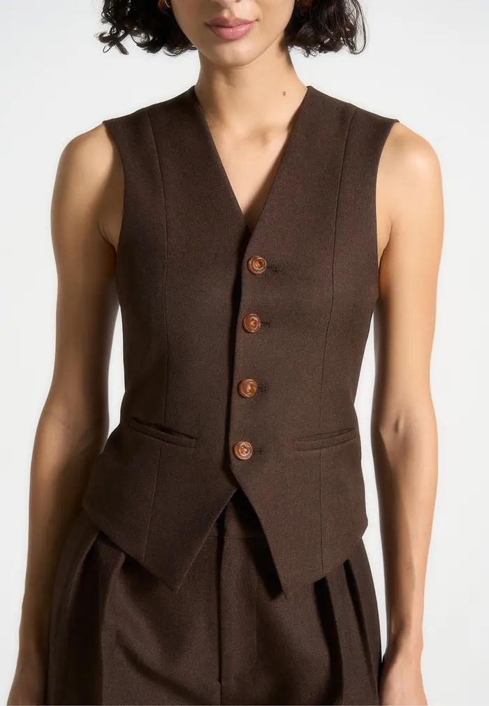 Christine Tailored Cinch Waistcoat | Nordstrom