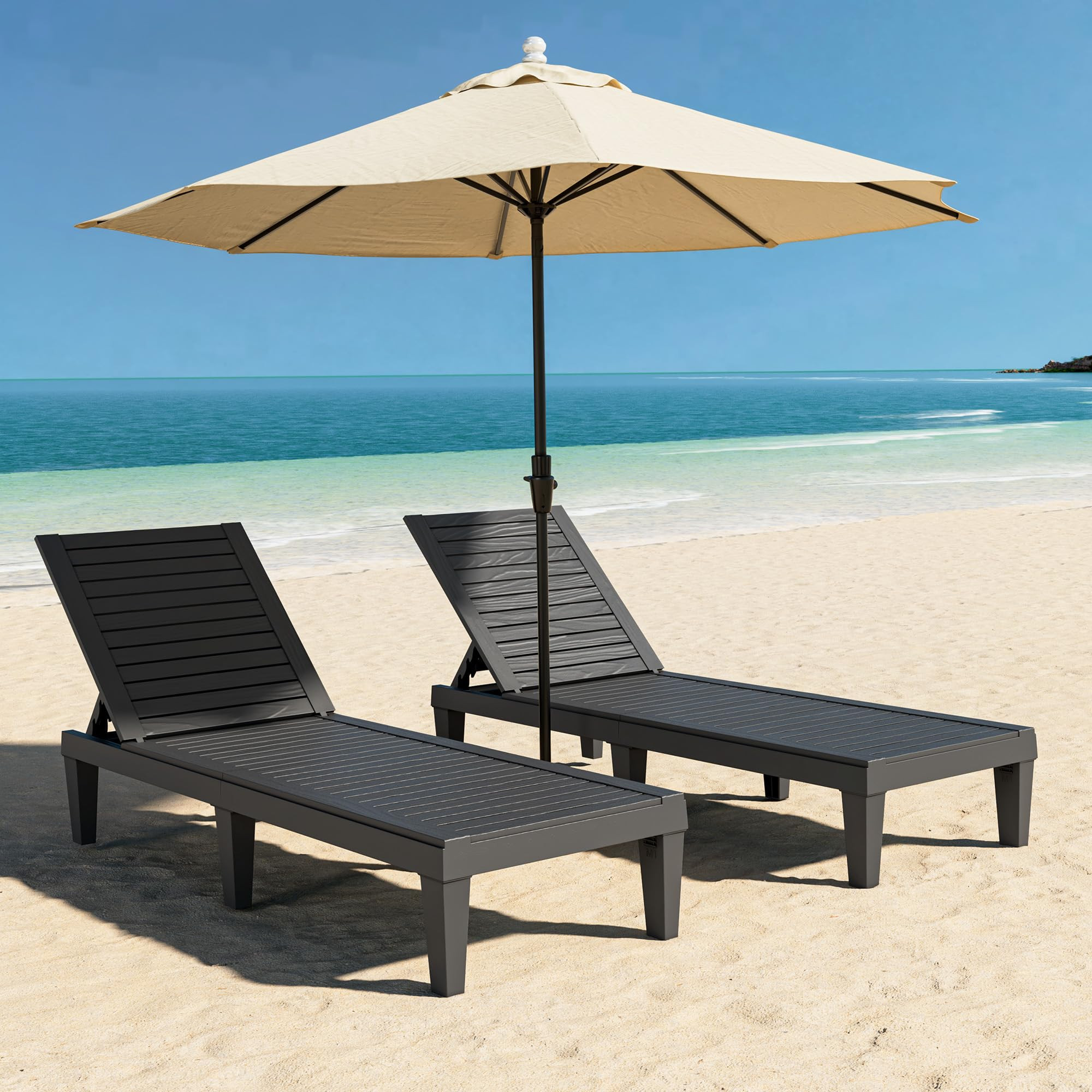 Outdoor Chaise Lounge Chair Set of 2,Lightweight Patio Chairs,Waterproof Lawn Chairs Lounge Outdo... | Amazon (US)