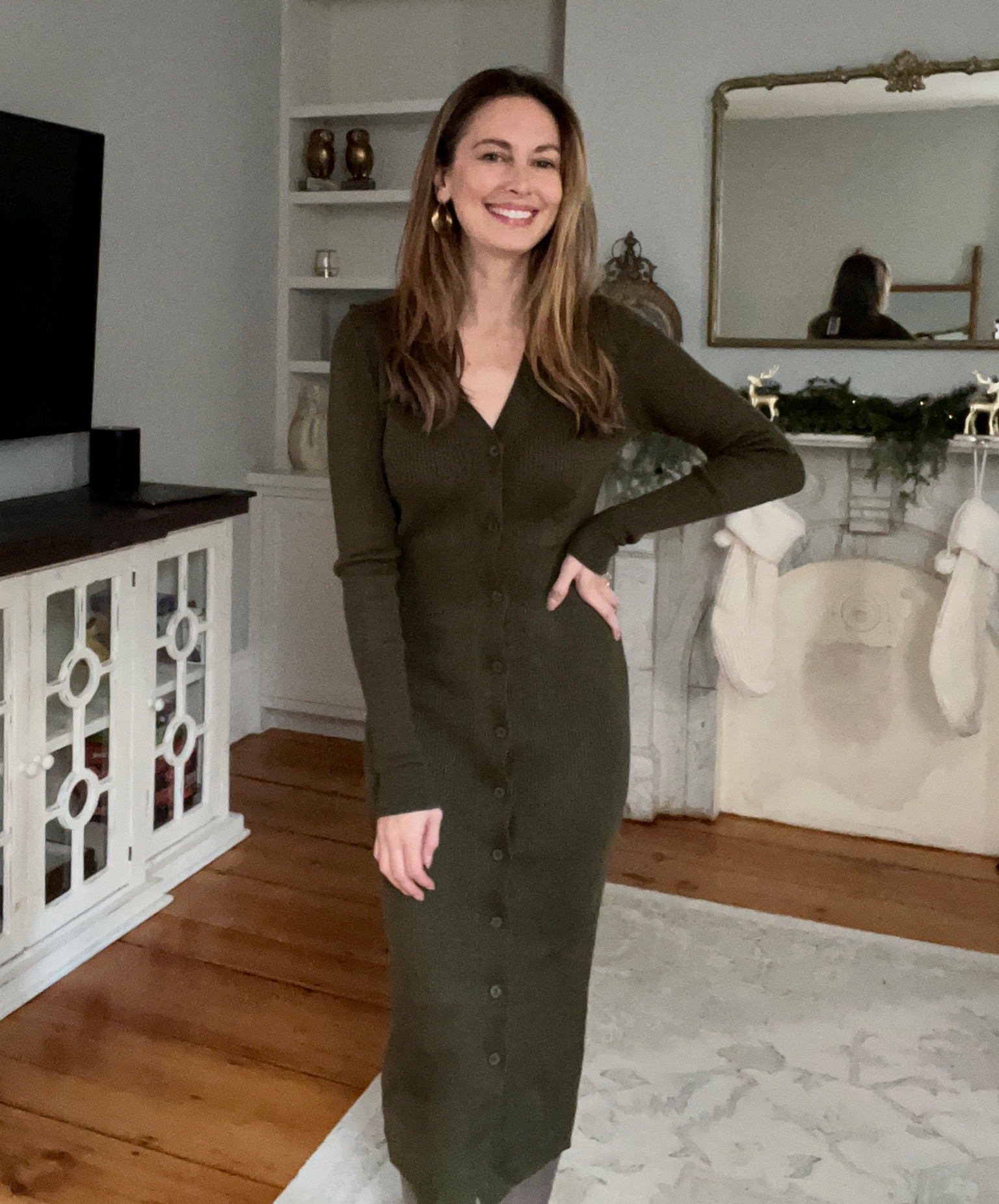 Winter dress, ribbed dress, body con dress, holiday outfit, casual holiday dress, winter outfit idea, comfy sweater dress, wearing a size 4

#LTKFind #LTKHoliday #LTKSeasonal