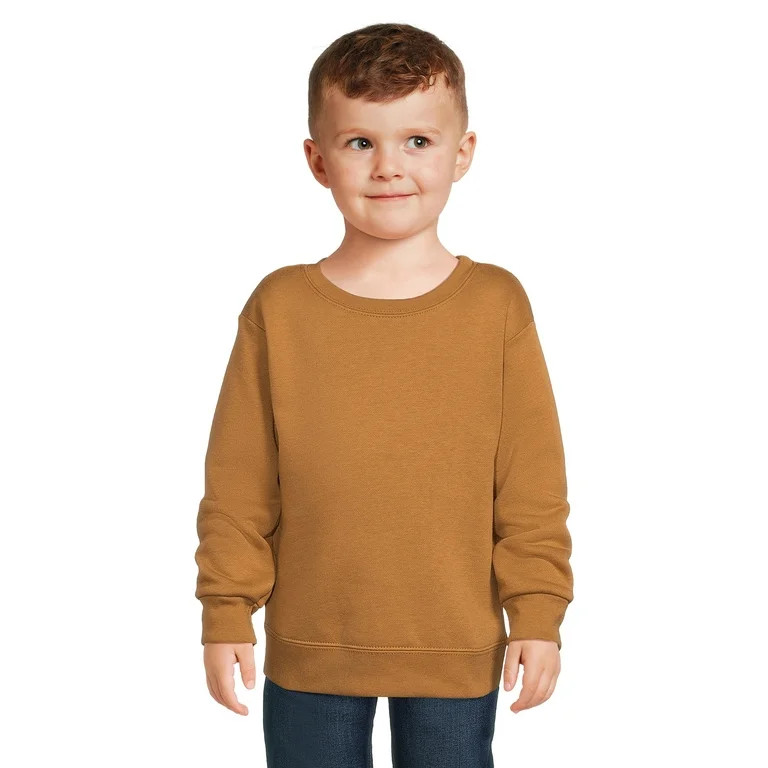Garanimals Toddler Boy Long Sleeve Solid Fleece Sweatshirt, Sizes 2T-5T | Walmart (US)