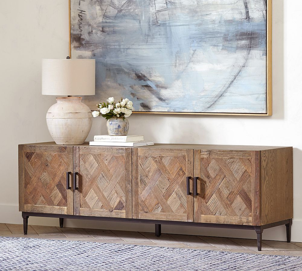 Parquet Reclaimed Wood Media Console (72") | Pottery Barn (US)
