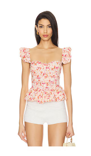 ASTR the Label Baylin Top in Ivory,Pink. - size M | Revolve Clothing (Global)